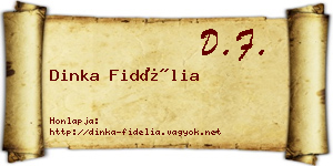 Dinka Fidélia névjegykártya